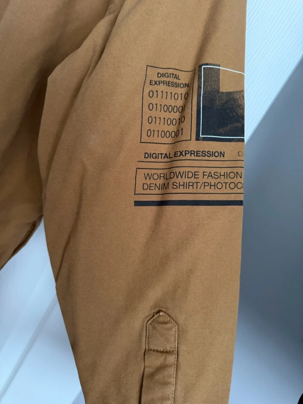 ZARA Tan Brown Utility Shirt Jacket with Plaid Lining - Picture 5 of 7